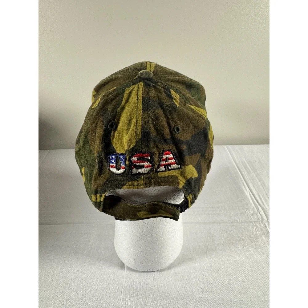 USA Patriotic Camo Baseball Hat Eagle American Flag Embroidered Camouflage Cap